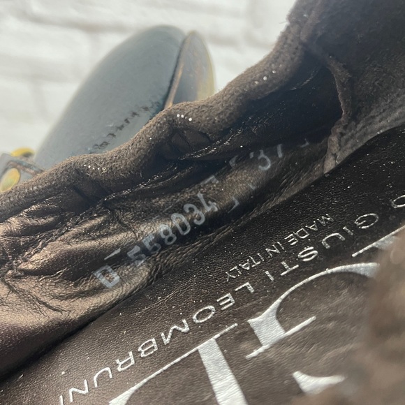 AGL Captoe Brown Suede Leather Buckle Ballerina Flats Size 37 - Picture 5 of 6